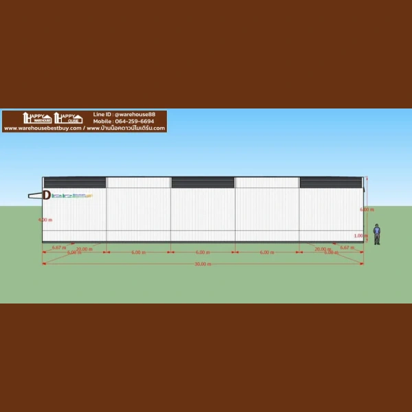 รับสร้างโกดัง โครงการใหม่ P275 หน้างาน อ.ตาคลี นครสวรรค์ ขนาด 20×30×6 m. ทุกขั้นตอนตั้งแต่เริ่มต้น ราคาไม่รวมงานพื้นและเสาเข็ม ฿1,566,897 / หลัง